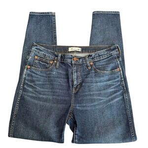Madewell 9" High Rise Skinny Jeans Dark Wash Size 30‎ Denim Slim Straight